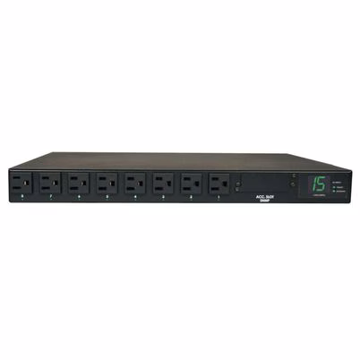 Unidad De Distribución De Energía Tripp Lite Pdumh15at (1u) Potencia De Salida 1400w Capacidad De Potencia 2000va 8 Conectores Ac Conector De Salida Nema 5–15p Indicadores Led Color Negro