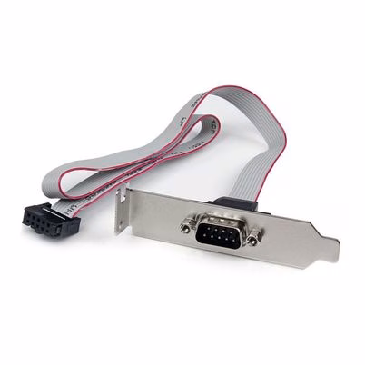 Startech.Com Adaptador De 0.4m Header Cabezal Bracket Serie Serial Db9 Rs232 A Idc 10 Pines Placa Base Perfil Bajo