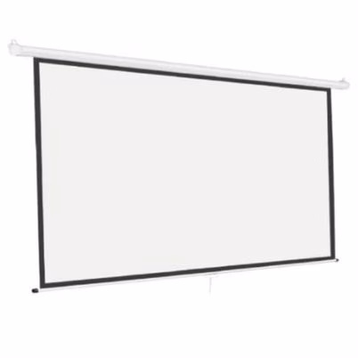 Pantalla De Proyección Eléctrica Steren Pro-025 Motorizada Relación De Aspecto Nativa 16:9 Materiales Pvc Color Blanco Mate