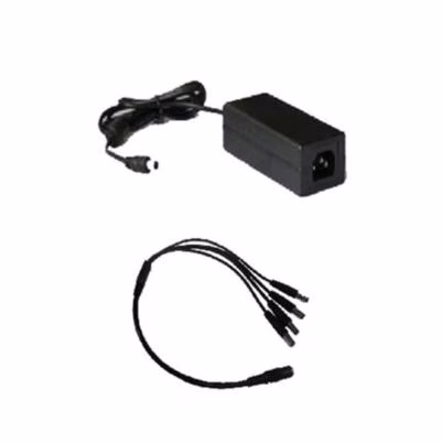 Kit Fuente De Poder Y Divisor Energía Saxxon Psu1205dpaqd 12v 5a Color Negro
