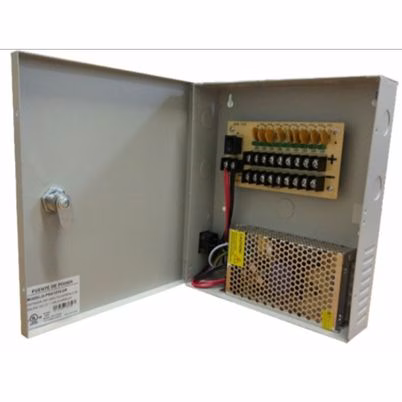 Fuente De Poder Saxxon Psu1210-D9 Voltaje De Entrada 100v Voltaje De Salida 12v Corriente De Salida 0.55a Material De La Cubierta Metal Color Del Producto Gris