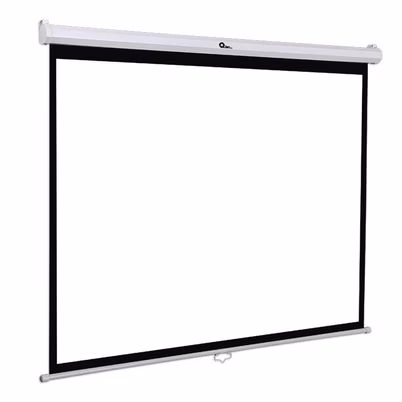 Pantalla De Proyección Eléctrica Qian Qpg-69503 (120") Tipo Motorizada Relación De Aspecto Nativa 1:1 Materiales Pvc, Abs Color Blanco Mate
