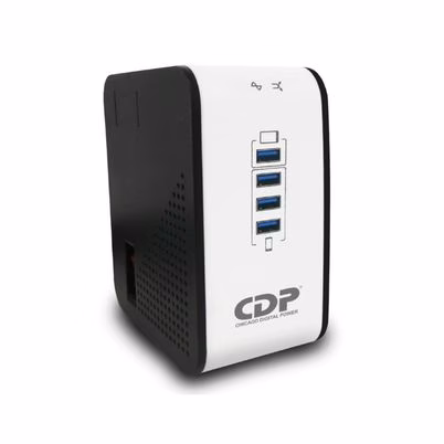 Cdp R2cu-Avr1008 1000va/500w Avr, 8 Salidas, 175 Julios, 4 Puertos Usb, 120 Vac
