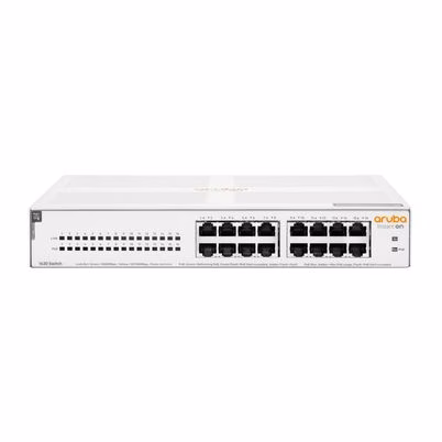 Switch No Administrado Hewlett Packard Enterprise Aruba Instant On 1430 en Color Blanco con 16 Puertos Gigabit y PoE de 124W