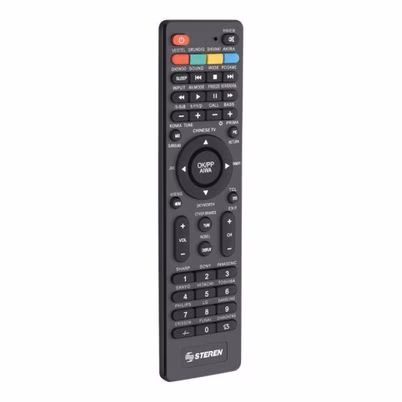 Control Remoto Steren Rm-1000 Bateria Aaa Botones Negro