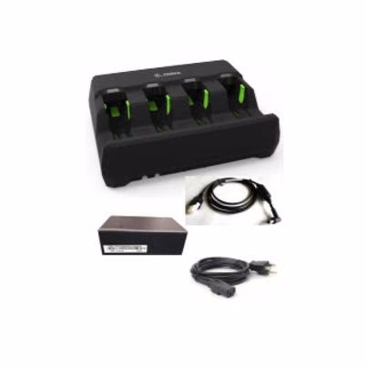 Cargador De Baterías Zebra Sac3600-Kit 110 V 60 Hz 4 Baterías Simultaneas Negro