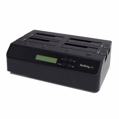 Duplicador de Discos Duros StarTech.com SATDOCK4U3RE Negro con Interfaz USB/eSATA y Capacidad hasta 16TB