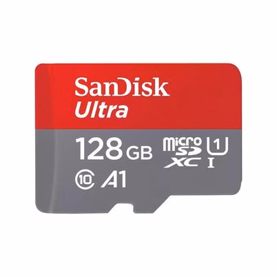 Memoria Flash Sandisk Ultra Microsdxc 128gb Uhs-I (U1) Clase 10 Con Adaptador Negro , Rojo