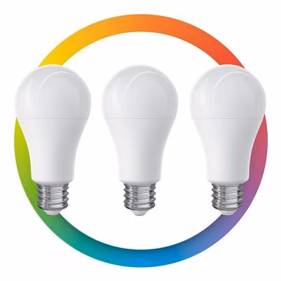 Foco Inteligente Steren Shome-120/3 Potencia 10w Flujo Luminoso 800 Lm Conectividad Inalámbrico Iluminación Led 3 Pieza(S) Material Policarbonato Color Blanco