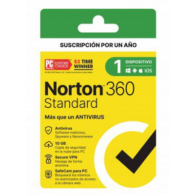 Licencia De Antivirus Norton 360 Deluxe Sofnrt1710 Duración 1 Año Numero De Dispositivos 1 Dispositivo Distribución Por Descarga Electrónica De Software Compatible Con Windows, Mac Color Amarillo, Verde