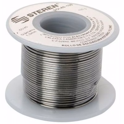 Rollo De Soldadura Steren Sol60-100 Aleación De Estaño-Plomo (60/40) Plata