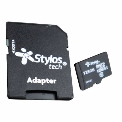Memoria Flash Stylos Tech Stms1281b Microsdhc 128gb Uhs-I (U1) Clase 10 Con Adaptador Color Negro