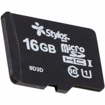 Memoria Flash Stylos Stms161b 16gb Microsdhc Clase 10 Con Adaptador