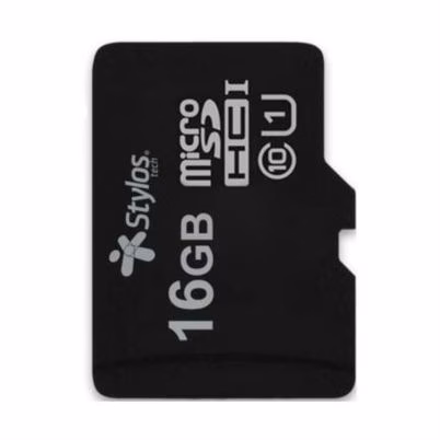 Memoria Flash Stylos Stmsda1b Micro Sd 16gb Uhs1 Con  Adaptador Negro