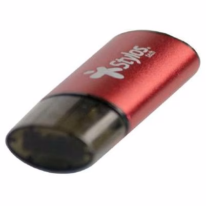Memoria Flah Stylos Stmus72w 16gb Usb A Negro, Rojo
