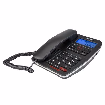 Teléfono Alámbrico Steren Tel-225 Lcd Identificador De Llamadas Altavoz Negro