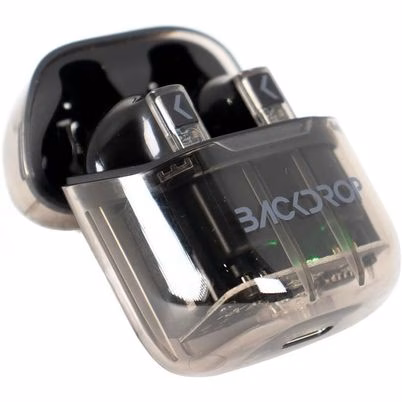 Audifonos Inalambricos Tws Backdrop Transparentes/10m / Tactil Color Negro
