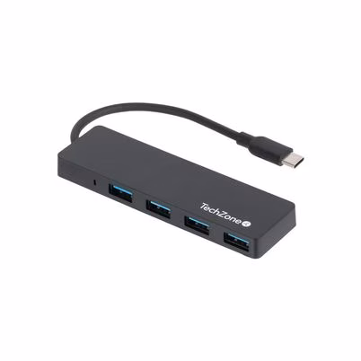 Hub TechZone Connect 3.0 USB-C 4 Puertos USB-A Transferencia 500 Mbit/s