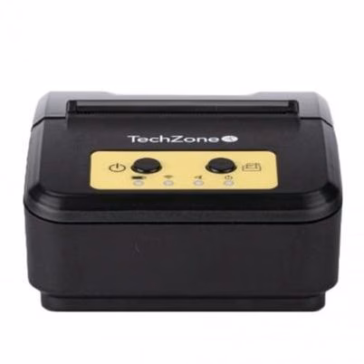 Impresora Portátil Pos Techzone Impresión Térmica De Líneas (203x203) Dpi Velocidad 80mm/S Inalámbrico Bluetooth Color Negro