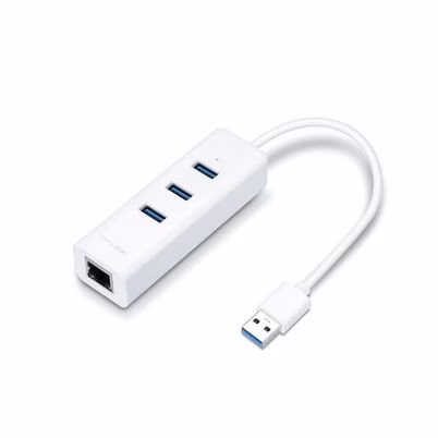 Base Replicadora de Puertos TP-Link UE330 Blanco con 3 Puertos USB 3.2 Gen 1 y Ethernet Gigabit