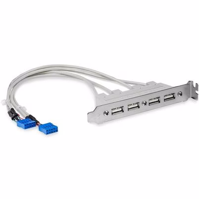 Cabezal Bracket de 4 Puertos USB 2.0 con Conexión IDC10 a Placa Base