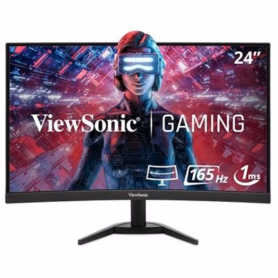 Monitor Viewsonic Vx Series Vx2418c (24") Panel Va Resolución (1920x1080) Tiempo De Respuesta 1ms Puertos Displayports, Hdmi Tipo De Hd Full Hd Color Negro