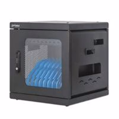 Gabinete Para Montaje En Muro Wam-Wc3c-22ur06-A (19") (22u) Capacidad De Carga Maxima 60kg Sistema Abatible Material Acero Vidrio Templado Color Negro