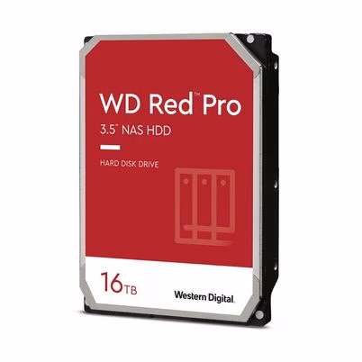 Disco Duro Western Digital Wd Red Pro Wd161kfgx (3.5') Capacidad 16tb Transferencia 6 Gbit/S Ata Iii 7200rpm Color Negro