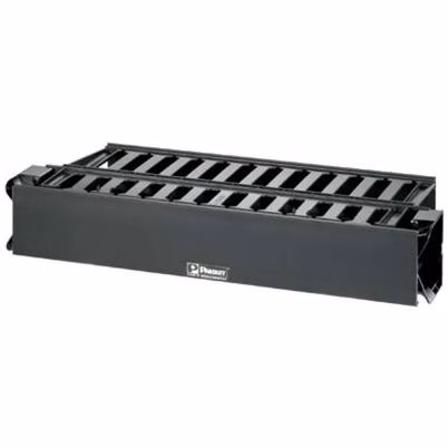 Panel De Parcheo Panduit Wmph2e (19') 2u 72 Puertos  Doble Horizontal De Cables Negro