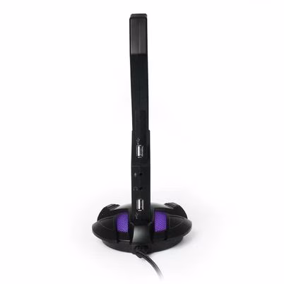 Yeyian Base Para Audífonos Overpower Rgb, 2x Usb, 3.5mm, Negro Yao-29201n